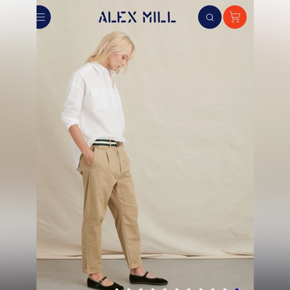 Alex Mill standard pleated chino pant 31 long